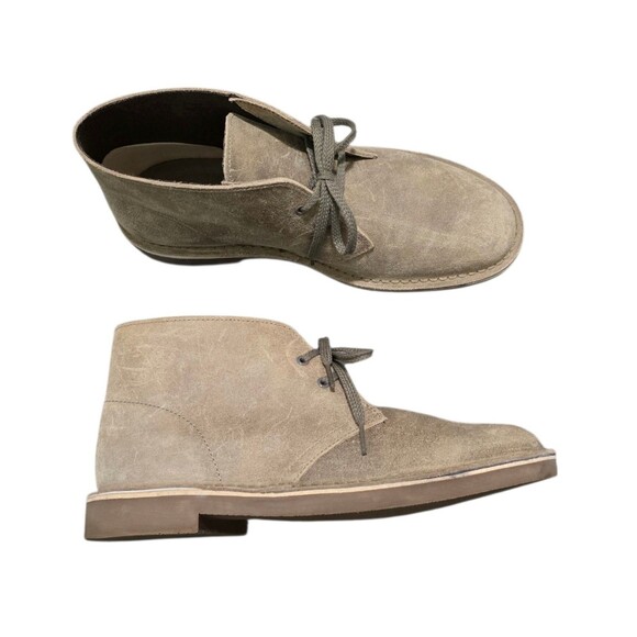 Clarks Bushacre 2 Shoes Mens Size 9M Taupe Distressed Suede Chukka Boots main image 6